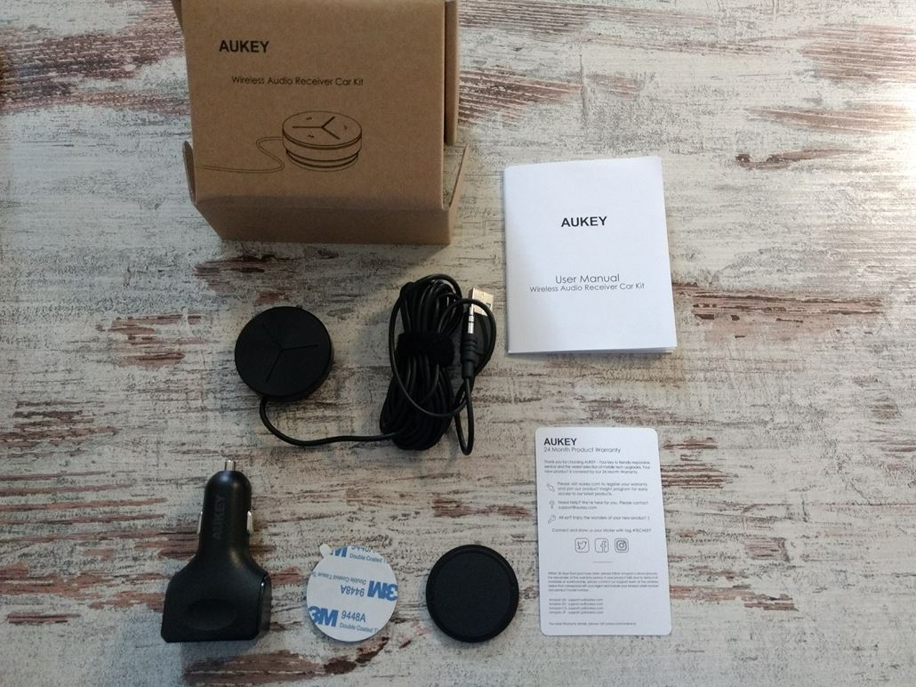 Aukey Bluetooth Empfänger Aux Adapter Auto Wireless Receiver von Aukey